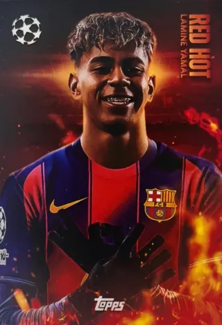 Lamine Yamal Red Hot Topps