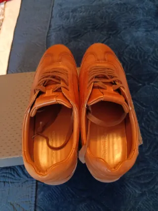 Zapatillas de cuero marrón T44