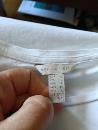 Camiseta Springfield Blanca Talla L