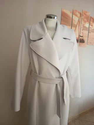 Cappotto donna lungo panna