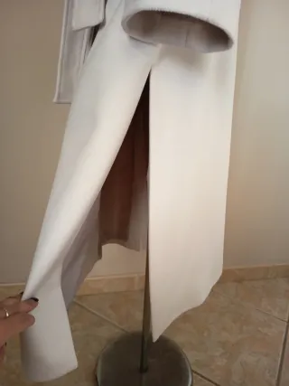 Cappotto donna lungo panna