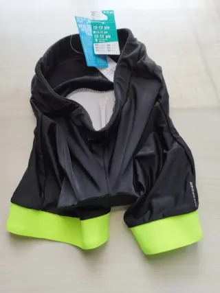 Culote Ciclismo Niño 12-13 Años Negro/Amarillo