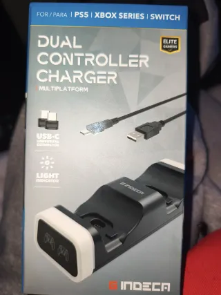 Cargador Doble Mandos PS5, Xbox, Switch
