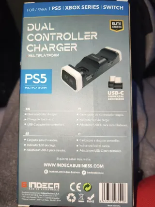 Cargador Doble Mandos PS5, Xbox, Switch