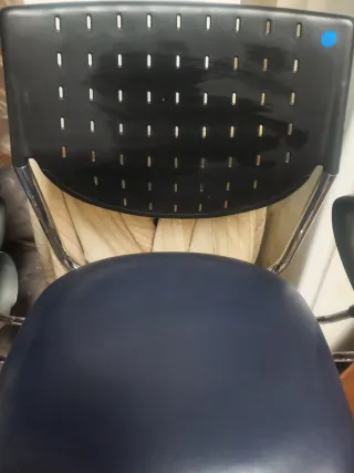 Silla de escritorio giratoria azul