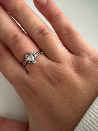 Anillo Pandora Corazón Plata