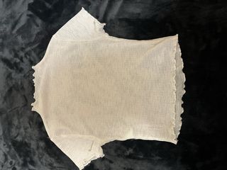 Crop top semitransparente mariposas