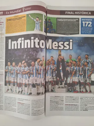 Periódico SPORT Messi Campeón Mundial