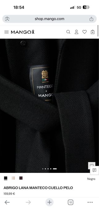 Abrigo lana cuello pelo