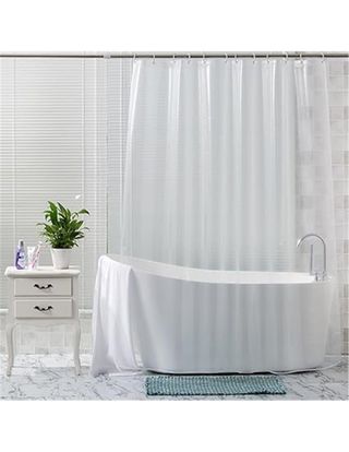 Cortina de Baño y Ducha Impermeable, Transparente,