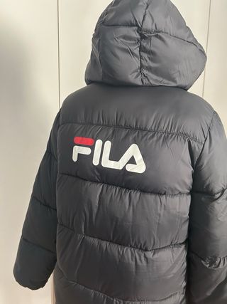 Piumino lungo nero FILA taglia S