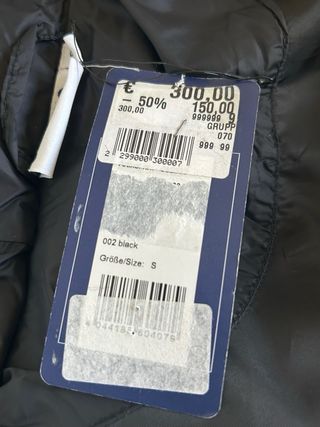 Piumino lungo nero FILA taglia S