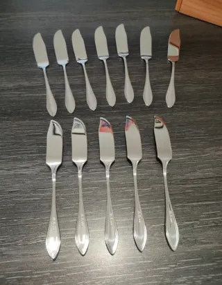 12 coltelli da pesce in acciaio inossidabile, nuovi