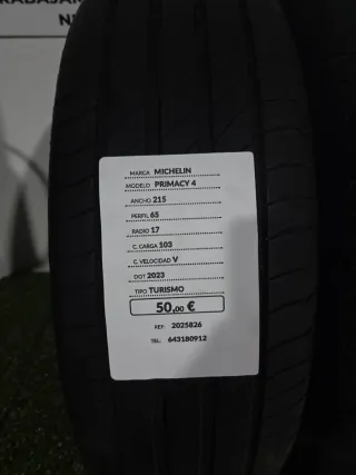 215 65 17 108V MICHELIN PRIMACY 4