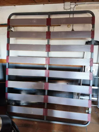 Somier Matrimonio Madera y Metal