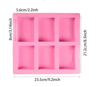 3 Moldes de silicona jabones/velas/postres