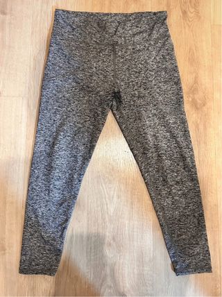 Pantalones de yoga grises jaspeados