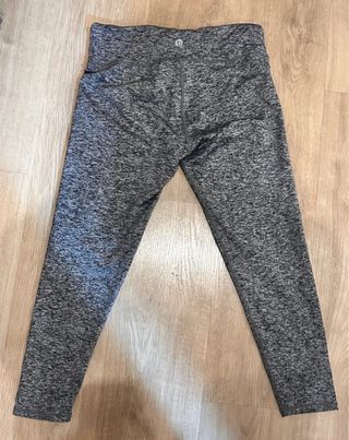Pantalones de yoga grises jaspeados