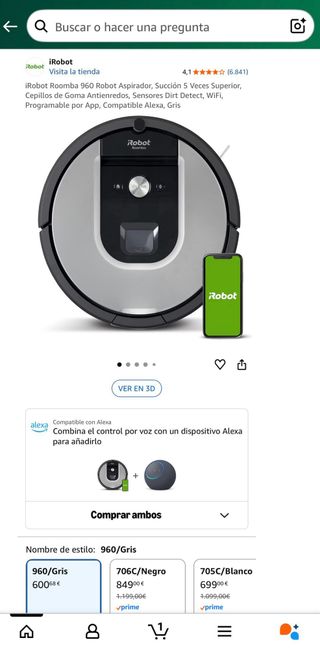 Robot Aspirador Roomba Serie 960