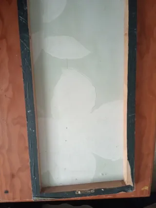 Cuadro decorativo flores doradas y blancas