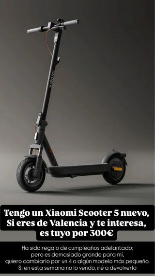 Xiaomi Scooter 5 Nuevo (Valencia) 300€