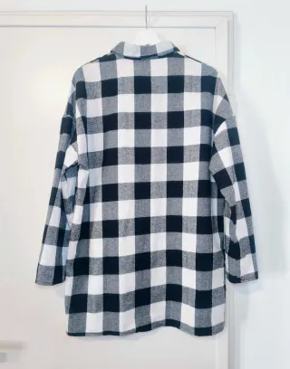 Camisa cuadros blanco y negro Talla M