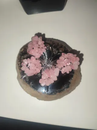 Mariposa Decorativa con Piedras Rosas