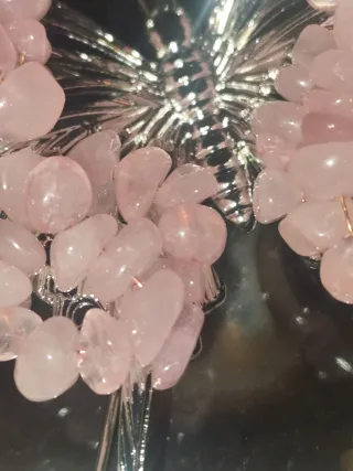 Mariposa Decorativa con Piedras Rosas