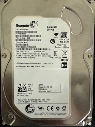 2 Hard Disk Seagate 500GB