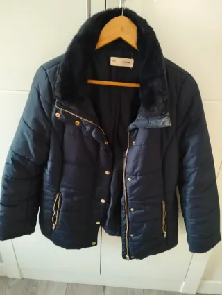 Abrigo Zara Basic Negro Talla S