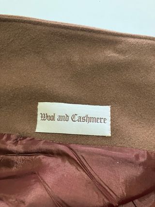 Abrigo largo mujer cachemir marrón