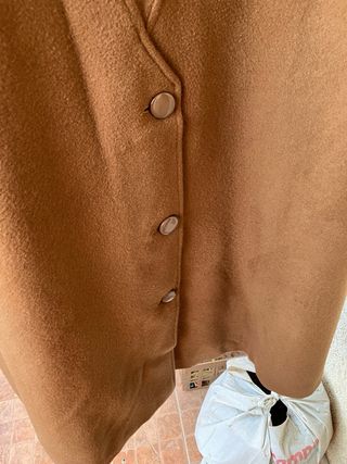 Abrigo largo mujer cachemir marrón