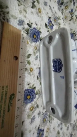 Statuetta Porcellana Cavalli Carrozza Made in Ital