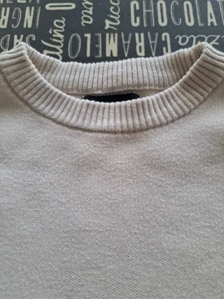 Maglione in maglia da uomo beige
