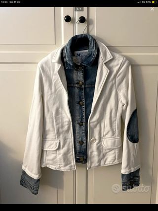 Giacca Piazza Italia L toppe jeans