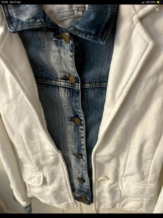Giacca Piazza Italia L toppe jeans