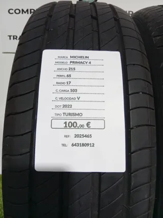 215 65 17 103V MICHELIN PRIMACY 4