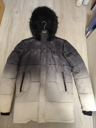 Abrigo JD Hombre Gris y Blanco