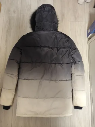 Abrigo JD Hombre Gris y Blanco