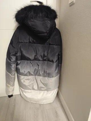 Abrigo JD Hombre Gris y Blanco