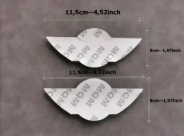 Mini Cooper One Logo Capó y Maletero 11,5x5cm