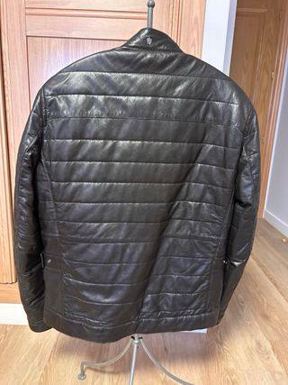 Cazadora reversible Massimo Dutti piel marrón