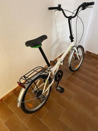 Bicicleta Plegable Folding 20 Blanca