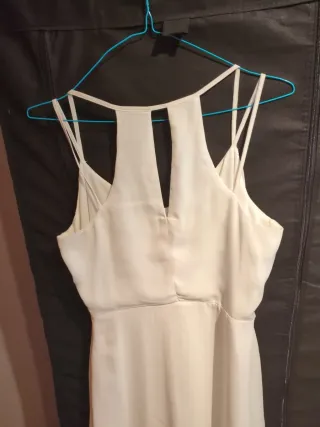 Vestido Bershka blanco tirantes