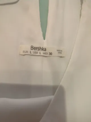 Vestido Bershka blanco tirantes
