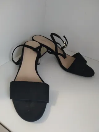 Sandalias tacón mujer talla 39 negras