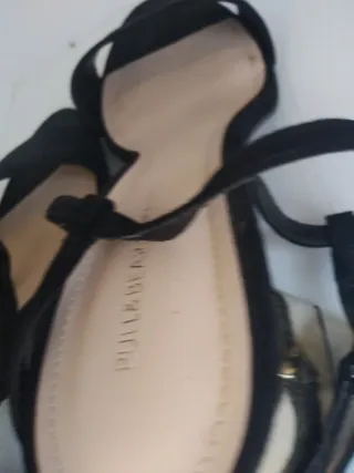 Sandalias tacón mujer talla 39 negras