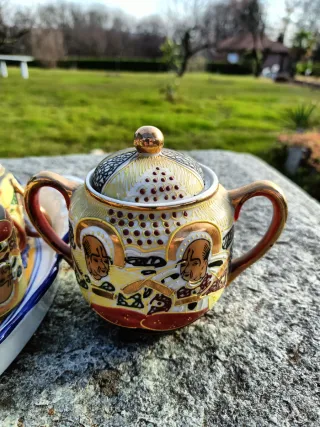 Servizio caffè porcellana giapponese Kutani vintag