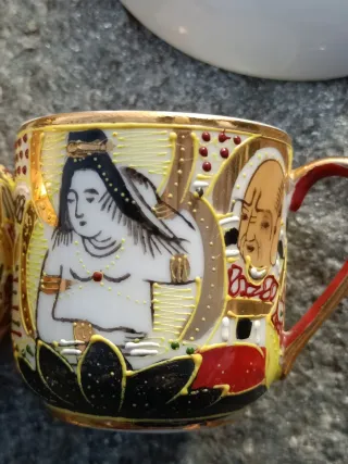 Servizio caffè porcellana giapponese Kutani vintag