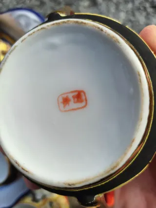 Servizio caffè porcellana giapponese Kutani vintag